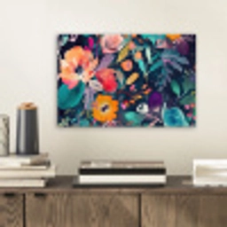 Kleurrijk - Bloemen - Kunst - Natuur - Hippie aluminium wit klein -sfeer1