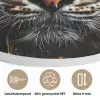 Tijger - Dieren - Portret - Luxe - Zwart Akoestische PET Vilt - Rond klein -closeup_NL