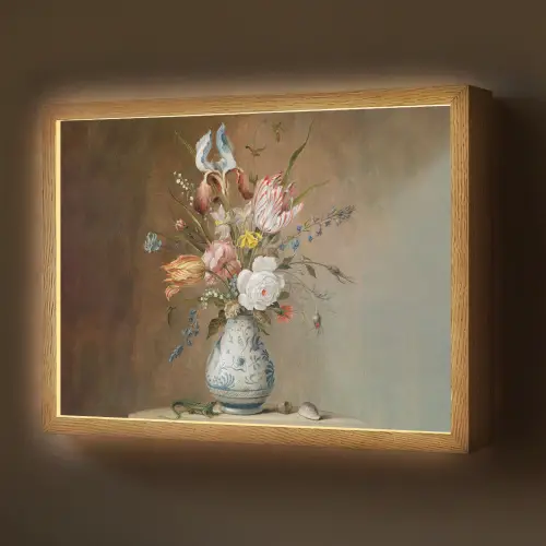 Oude meesters - Bloemen - Balthasar van der Ast Light Box met batterij (Wandlamp) middel -z3d_website