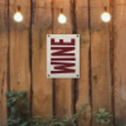 Wine - Red - Decoratie - Japandi tuinposter los doek klein -sfeer1