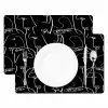 Gezichten - Gestileerd - Vloeiend Placemat vinyl groot 368 -zzsfeer2_Kitchenyeah-website