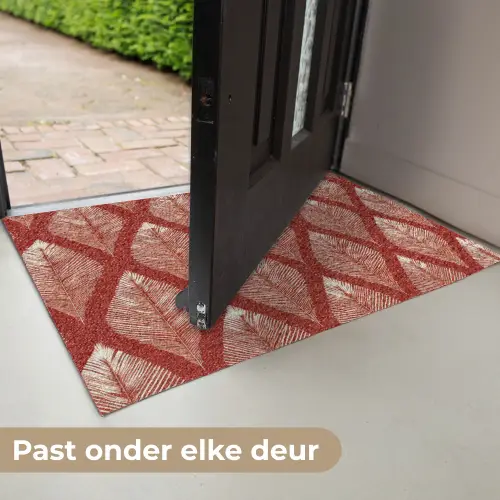 Bladeren - Rood - Elegant Deurmat klein -USP_NL