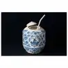 Kokosnoot - Eten - Delfts blauw - Drinken poster papier klein -3d