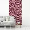 Zebra - Motief - Bordeaux - Rood fotobehang vinyl groot 64 -woonkamer