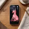 Zebra - Roze - Gestreept Telefoonhoesje iPhone 17 Pro klein -sfeer1
