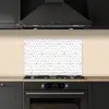 Design - Lijn - Patroon - Zwart - Wit keuken achterwand spatscherm klein 900 -sfeer1