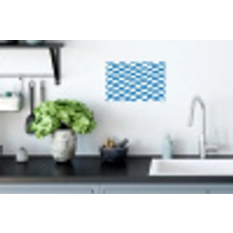 Golvend - Patroon - Blauw Muursticker klein 286 -keuken