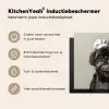 Kokskleding - Zwart - Hondje Inductie beschermer vinyl 3mm middel -sfeer2