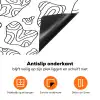 Organisch - Lijnen - Zwart Inductie beschermer vinyl 3mm klein 276 -zzzzzzz-td-onderkant