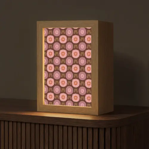 Retro - Madelief - Roze Light Box met kabel (Tafellamp) klein 925 -z3d_website