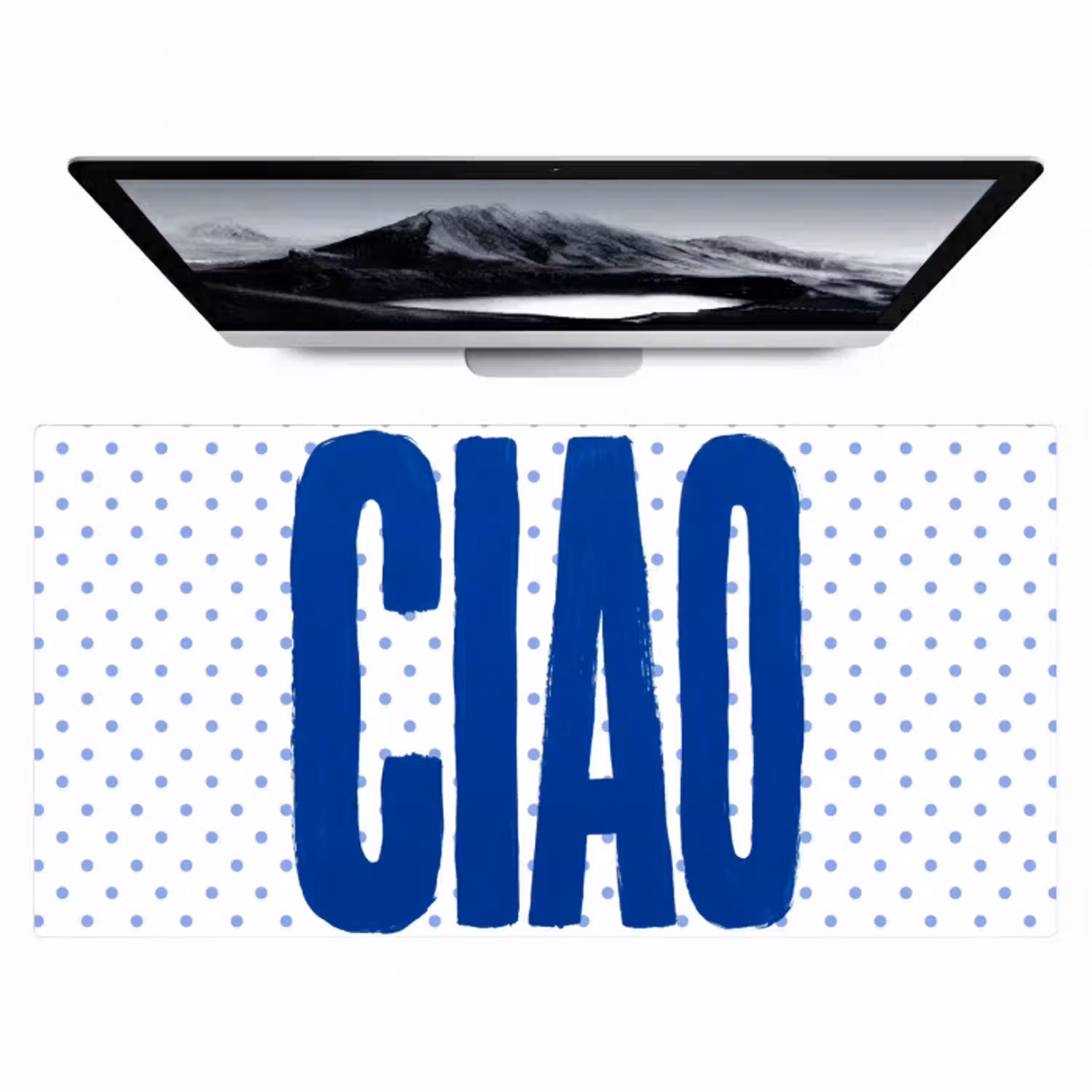Ciao - Blauw - Stippen Muismat XXL klein -zzz3d