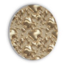 Druppels - Organisch - Goud Akoestische PET Vilt - Rond klein 838 -3d