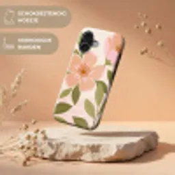 Grafisch - Bloemen - Roze Toughcase MagSafe Apple iPhone 17 klein -USP_RandenV_NL