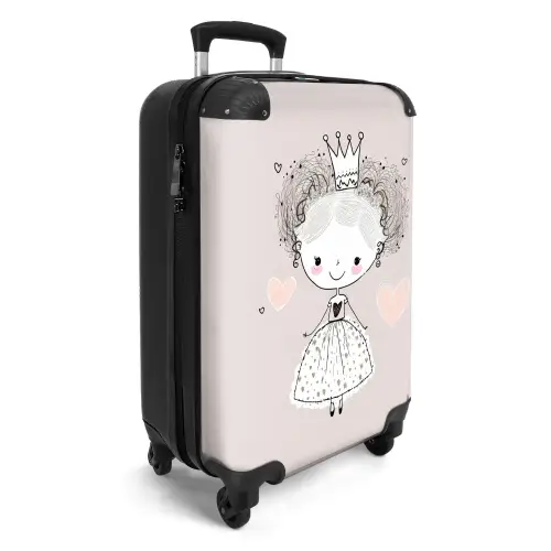 Prinses met krulletjes NBS - Handbagage koffer - Unisex middel -productfoto_3d