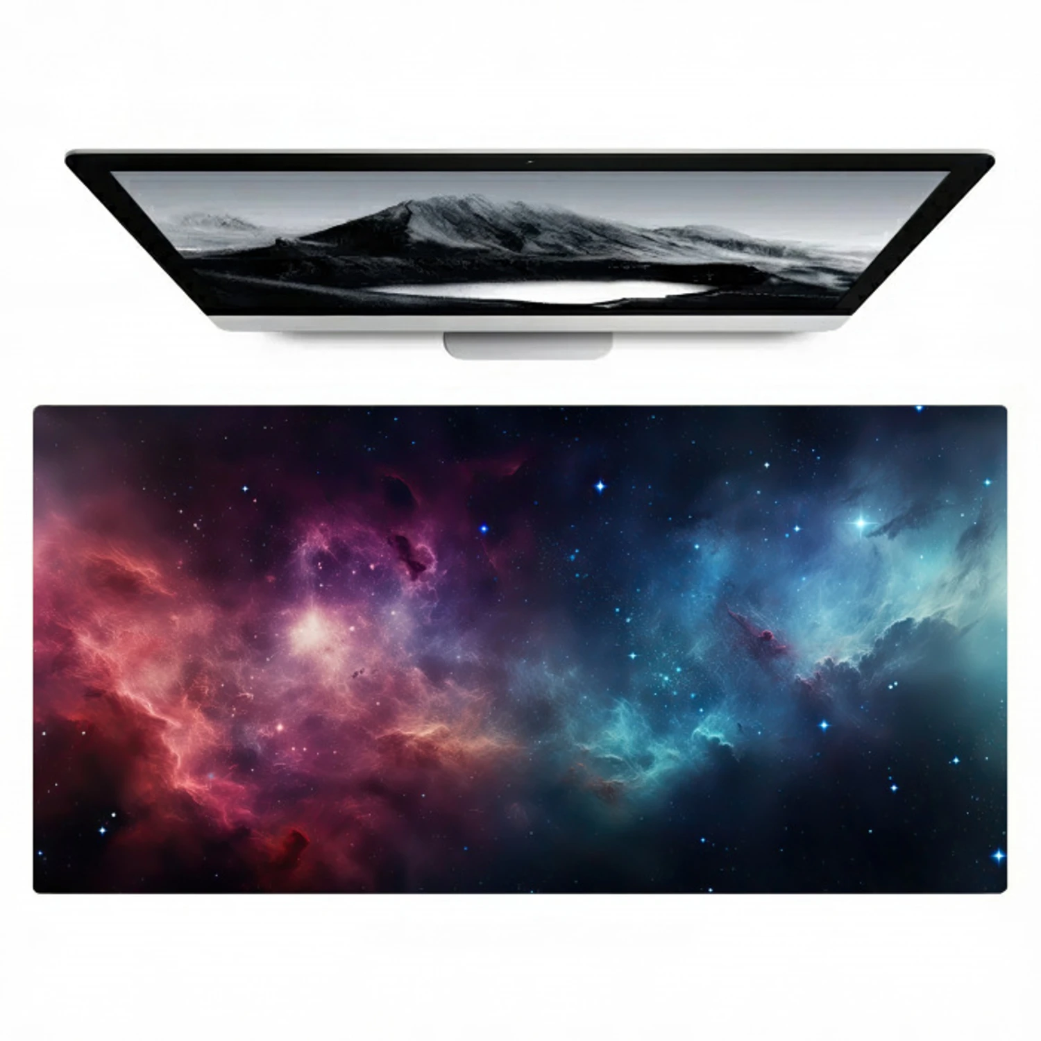 sterrenhemel-neon-ruimte-gaming Muismat XXL klein -zzz3d