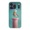 Roodborstje - Vogel - Koksmuts - Sokkel Telefoonhoesje iPhone 17 Pro klein -3d