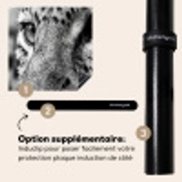 Luipaard - Zwart - Wit - Oog Inductie beschermer vinyl 3mm middel -zzzzzzz-induclip_FR