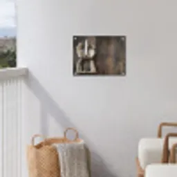 Bestek - Strikje - Zilver tuinposter los doek klein -sfeer8