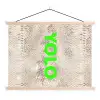YOLO - Groen - Neon - Slangenprnt textielposter latten blank klein -3d