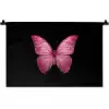 Vlinder - roze - Elegant Wandkleed katoen klein -zz3d