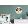 Bladeren - Gestreept - Stengel - Beige Wandcirkel aluminium klein -slaapkamer