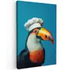 Toekan - Papegaai - Vogel - Koksmuts Tuinposter op houten frame 2 cm dik klein -3d