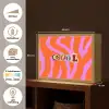 Zebraprint - Grafisch - COOL - Oranje Light Box met batterij (Wandlamp) middel -USP_websiteoverzichtNL