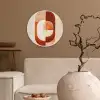 Illustratie - Abstract - Vormen - Rood Wandcirkel kunststof plaat 5mm dik klein -sfeer1