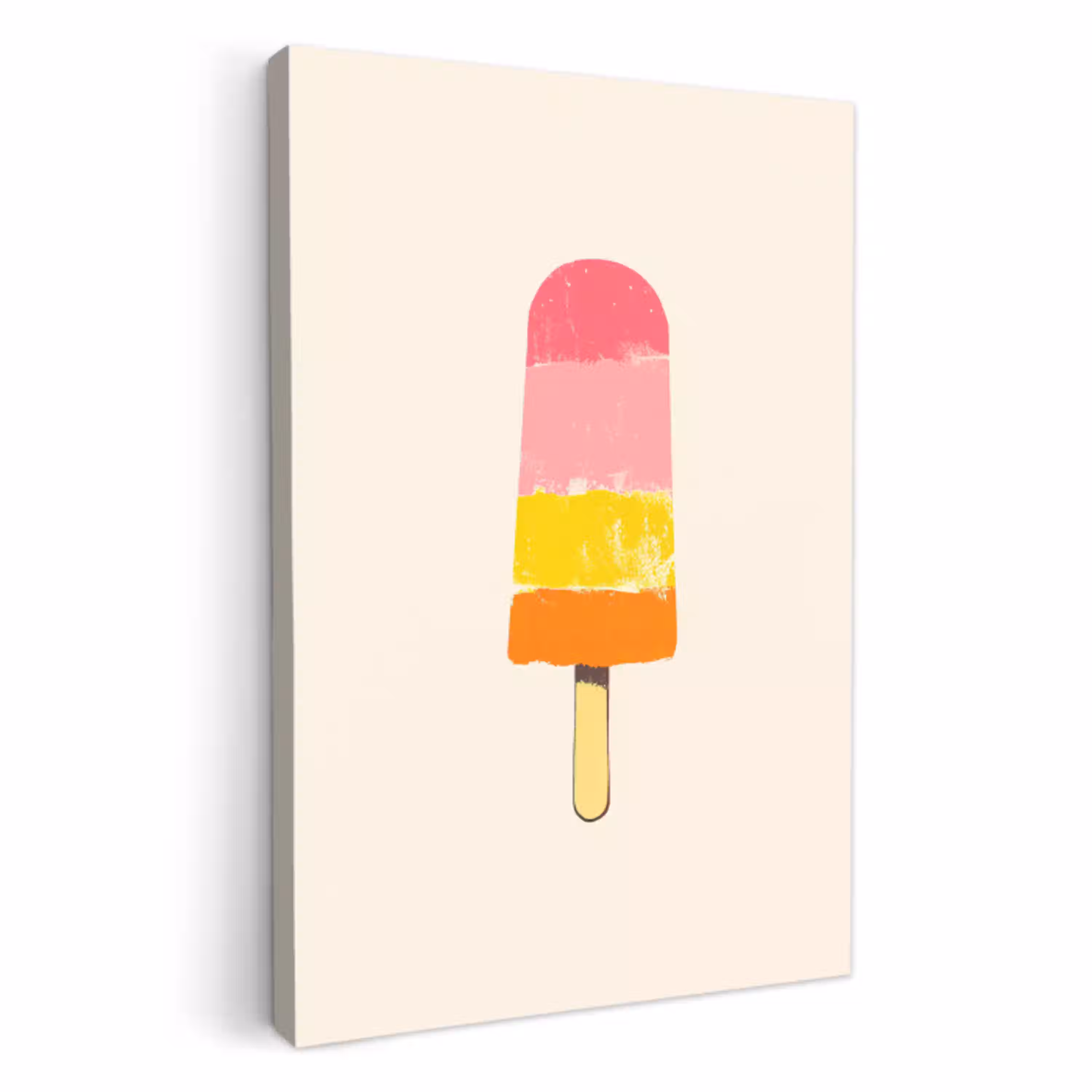 Waterijsje - Retro - Stokje - Roze KitchenYeah - Keuken - Canvas klein -3d