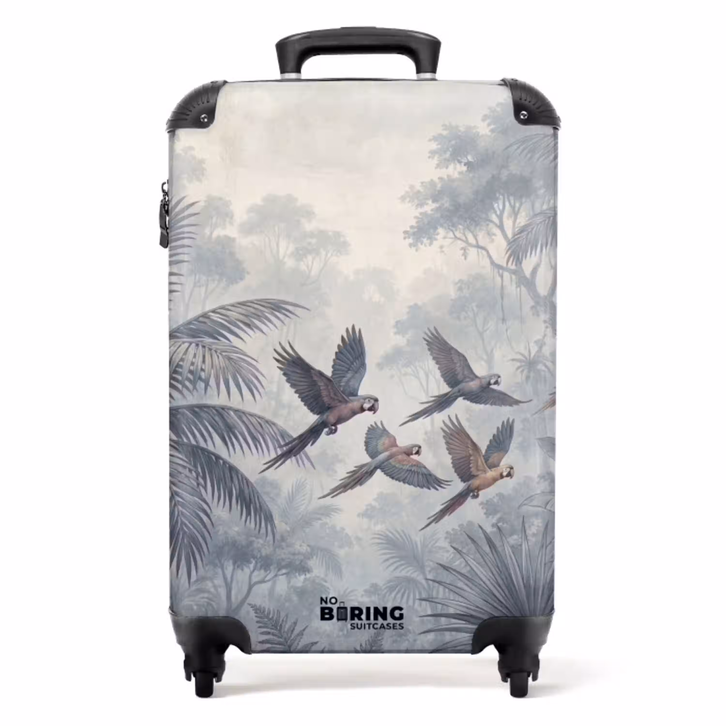 Vogel - Vliegend - Jungle - Vintage - Dieren NBS - Handbagage koffer - Volwassenen Unisex middel -productfoto_recht