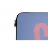 Ciao - Roze - Blauw - Golvend laptophoes neopreen klein -detail