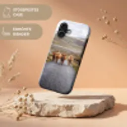 Schotse Hooglanders - Weg - Landschap - Kudde Toughcase MagSafe Apple iPhone 17 klein -USP_RandenV_DE