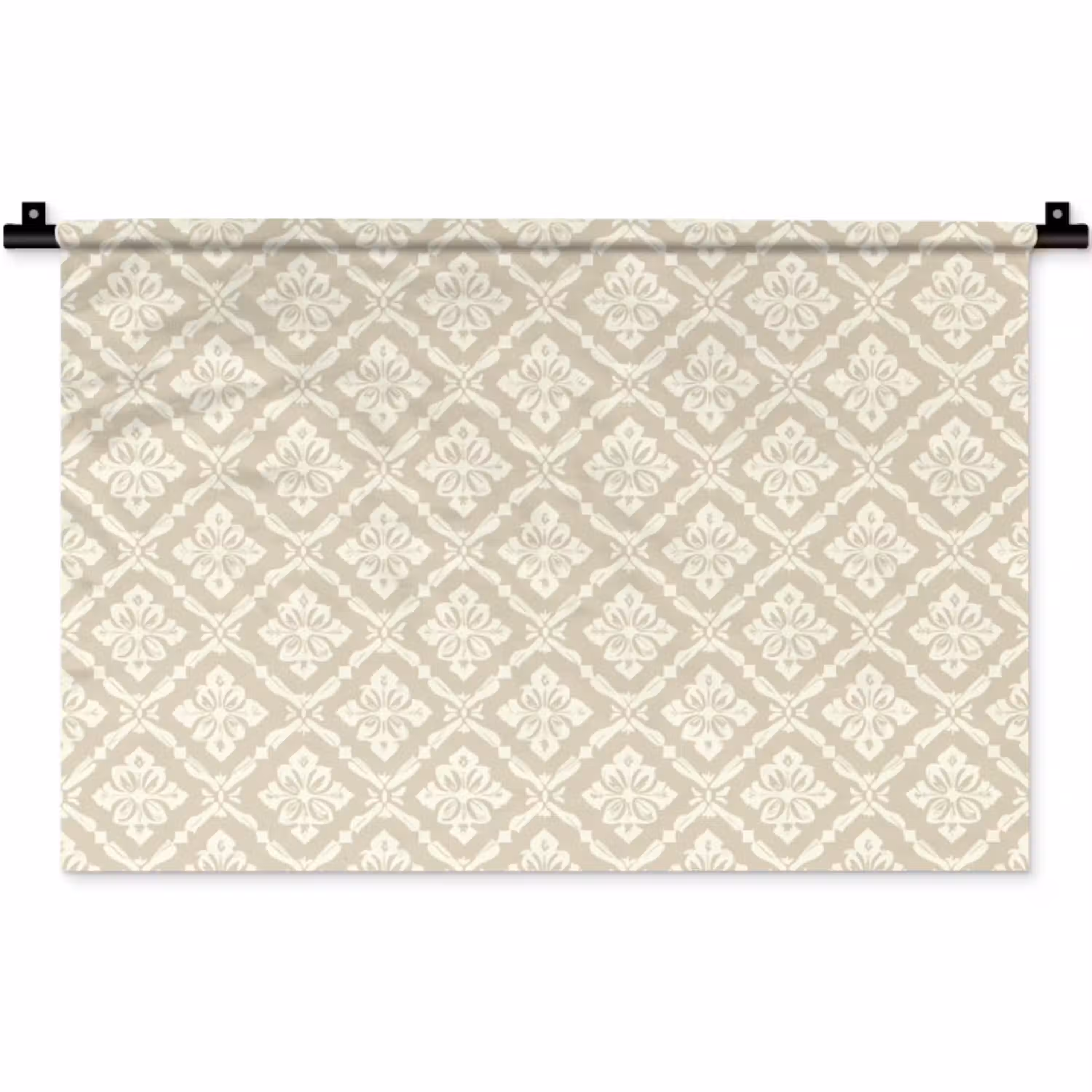 Floraal - Ornament - Beige Wandkleed katoen klein 269 -zz3d