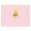 Grl pwr - Bliksem - Roze muismat rubber klein -3d
