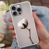 Katoenbol - Minimalistisch - Wit Hoesje iPhone 16 Pro Max met koord klein -sfeer3