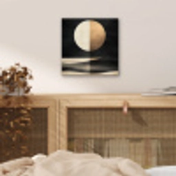 Maan - Cirkel - Goud aluminium wit klein -sfeer3