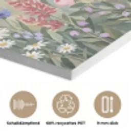 Bloemen - Tuin - Natuur - Kleurrijk PET vilt klein -closeup_DE