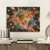 Explosie - Verfstructuur - Goud - Abstract PET vilt klein -sfeer1