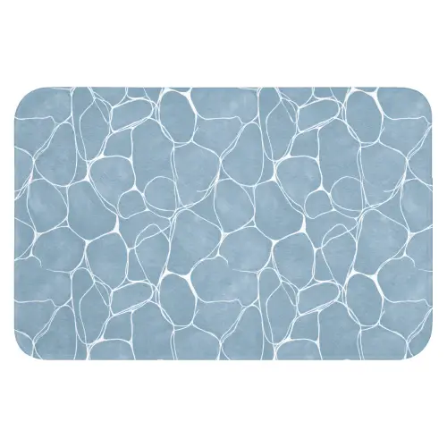 Organisch - Patroon - Blauw WCmat klein 1009 -3d