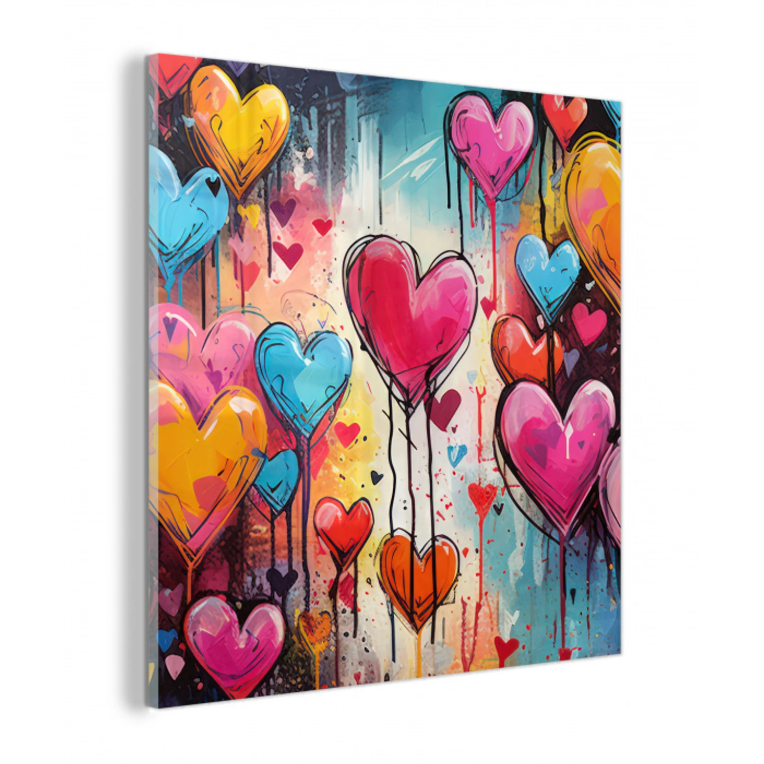 Hartjes - Kleuren - Kunst - Liefde plexiglas 5mm klein -z3d