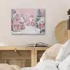 Kerstdorp - Roze - Winter - Sneeuw - Huizen PET vilt klein -sfeer3