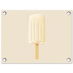 Minimalistisch - Waterijsje - Stokje - Beige tuinposter los doek klein -3d