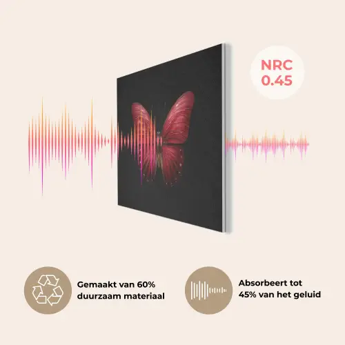 Vlinder - Rood - Minimalistisch PET vilt klein -USP_NL