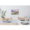 Lavendel - Bloemen - Zonsondergang - Paars - Weide Muursticker klein -eettafel