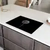 Paardenbloem - Zwart - Bloemen - Botanisch Inductie beschermer vinyl 3mm klein -sfeer8