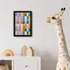 Blokken - Vierkant - Patroon - Gekleurd fotolijst zwart zonder passe partout klein -usfeer4_kinderkamer