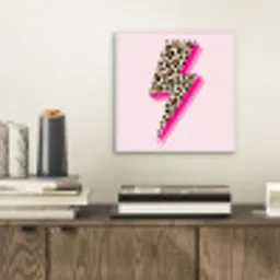 Stippen - Roze - Bliksem aluminium wit klein -sfeer1