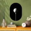Golfbal - Minimalistisch - Wit Wandcirkel Ovaal Forex klein -sfeer2