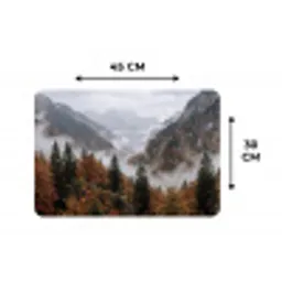 Bergen - Vallei - Mist - Herfst - Natuur Placemat vinyl groot -specs
