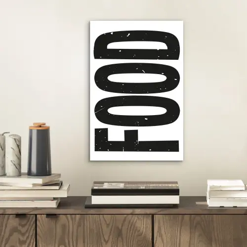 Food - Zwart - Wit - Decoratie aluminium wit klein -sfeer1